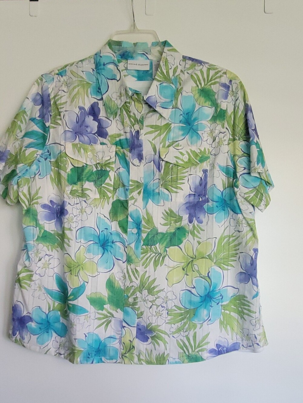 Alfred Dunner Floral Blouse Wirh Matching Tank Size 18 New